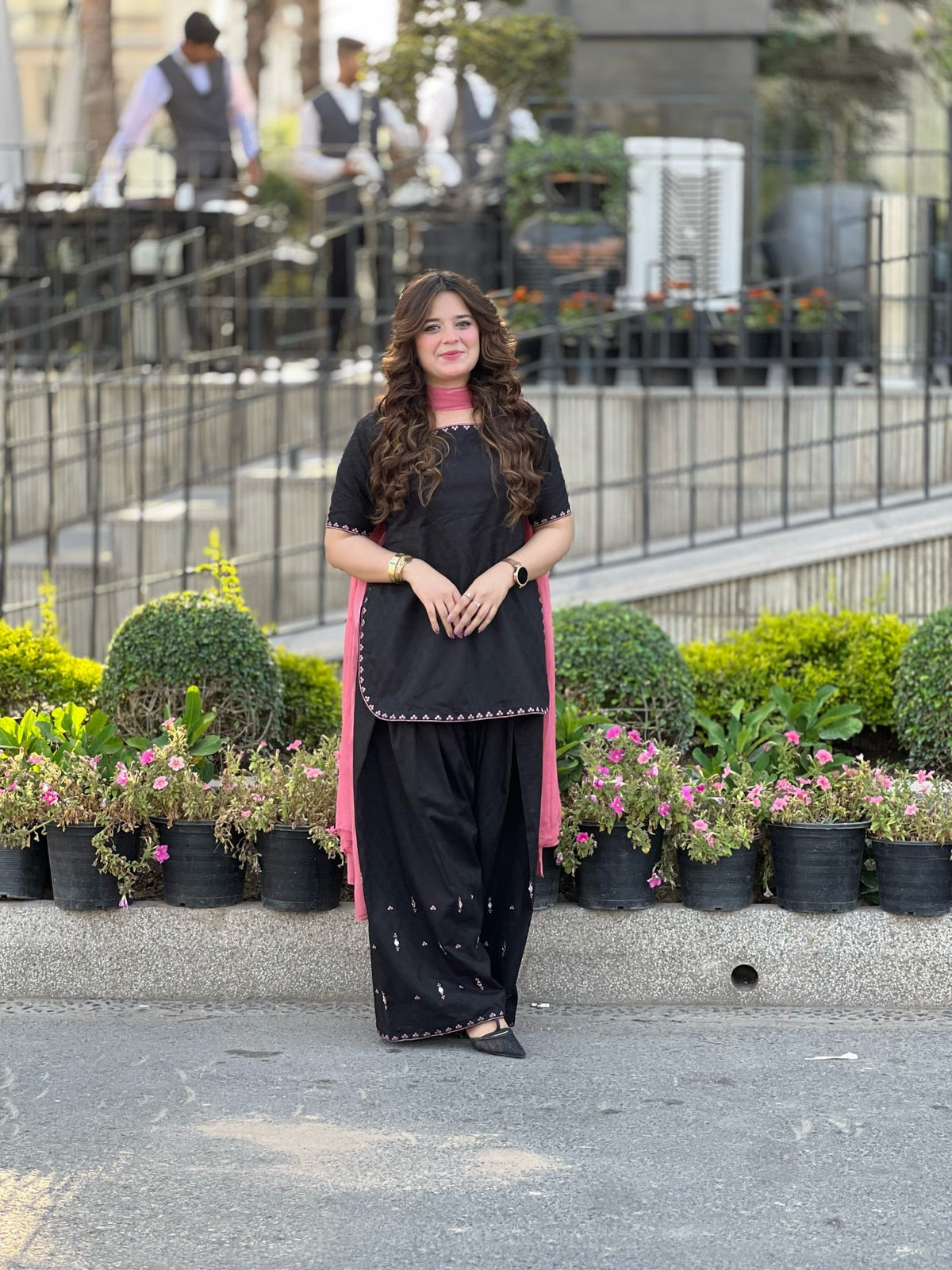 Embroidered 3 Piece Cotton Suit