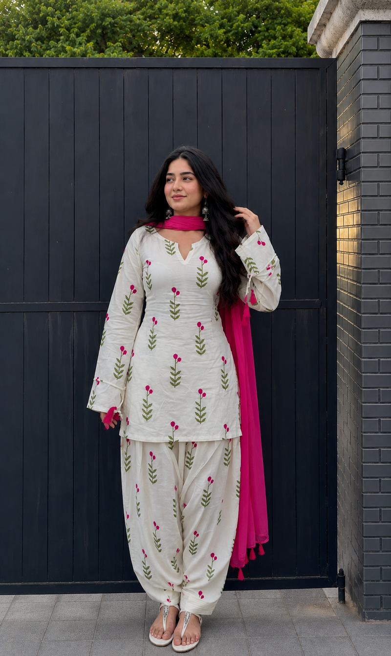 Cotton Comfort Farshi Set – Pure Cambric Elegance